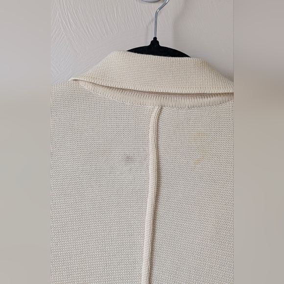 WOLFORD WOOL 100% Wool Long Jacket Cardigan, Cream, Luxury, Size 6 - Picture 8 of 8
